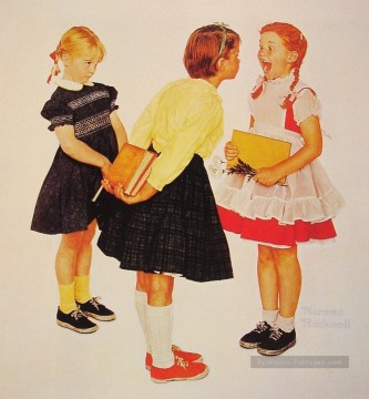 bilan 1957 Norman Rockwell Peinture à l'huile